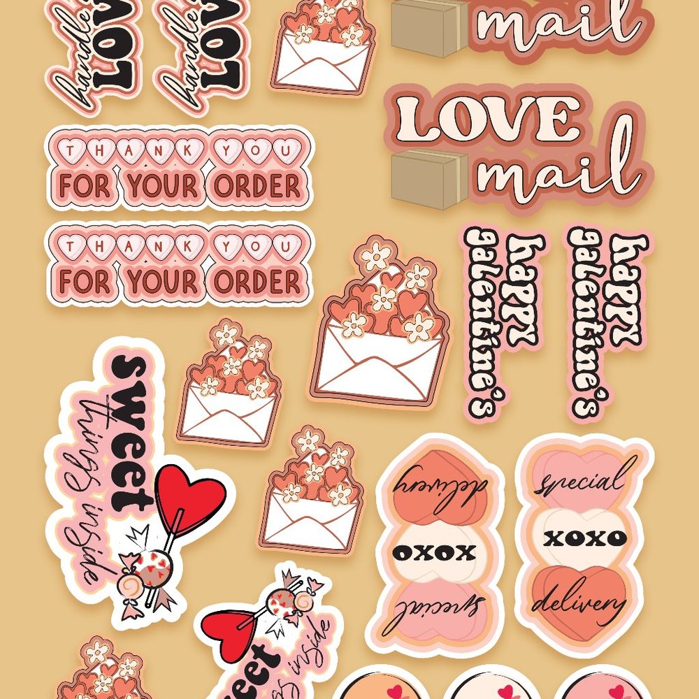 300 VALENTINE'S DAY RESELLER STICKERS